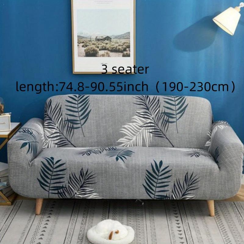 Leaf Floral Printed Sofa Slipcover Non-Slip Stretch Sofa Cover