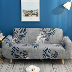Leaf Floral Printed Sofa Slipcover Non-Slip Stretch Sofa Cover