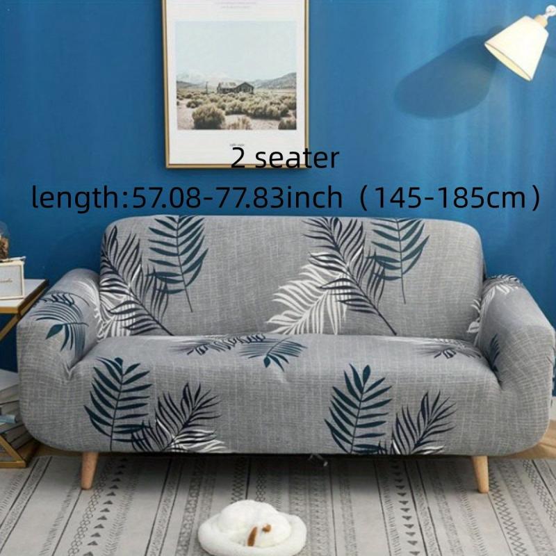 Leaf Floral Printed Sofa Slipcover Non-Slip Stretch Sofa Cover