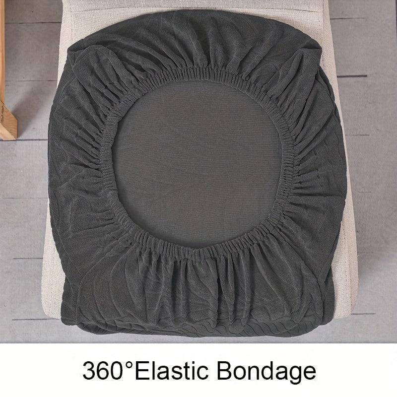 Waterproof Jacquard Dining Chair Slipcover Stretch Chair Cover