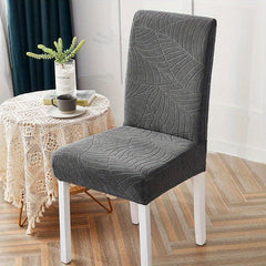 Waterproof Jacquard Dining Chair Slipcover Stretch Chair Cover