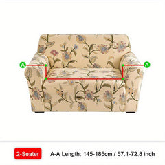 Flower Printed Elastic Sofa Cover Spandex Sofa Protector