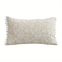 Embossed Lace Flower Embroidered Pillowcase French Classical Cover