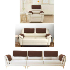 Waterproof Sofa Headrest Cover Armrest Set with Storage Layer