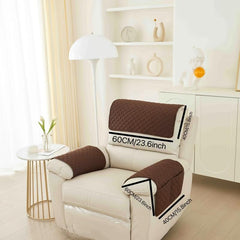 Waterproof Sofa Headrest Cover Armrest Set with Storage Layer