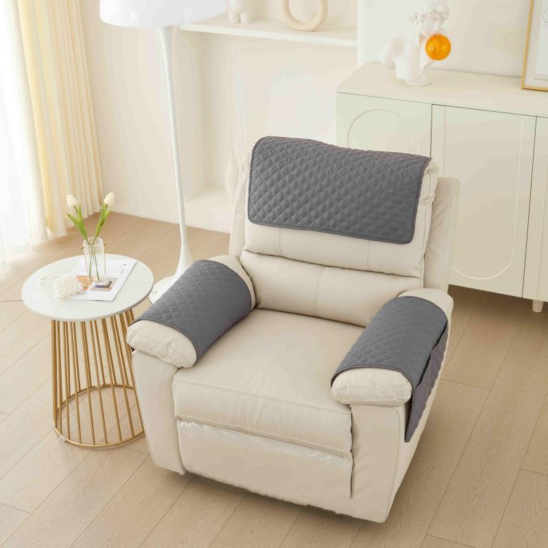 Waterproof Sofa Headrest Cover Armrest Set with Storage Layer