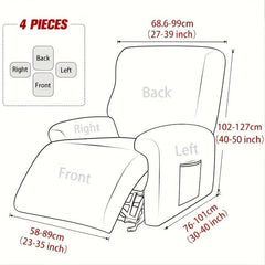 Washable Recliner Chair Cover Furniture Protector with Zipper
