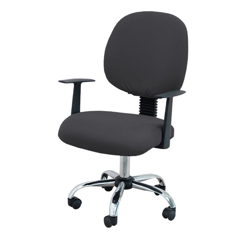2pcs Office Chair Cover Stretch Elastic Jacquard Desk Computer Chair Solid