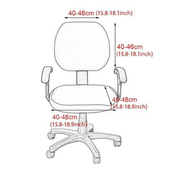 2pcs Office Chair Cover Stretch Elastic Jacquard Desk Computer Chair Solid