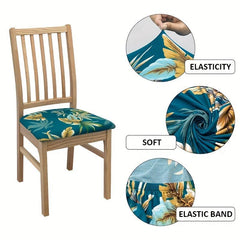Jacquard Elastic Cushion Cover for Dining Chair