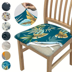 Jacquard Elastic Cushion Cover for Dining Chair