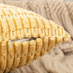 2pcs Corduroy Throw Pillow Covers Soft Boho Striped Pillows