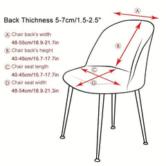 Polar Fleece Low Back Dining Chair Cover Elastic Stretch Protective Cover