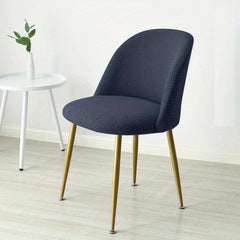 Polar Fleece Low Back Dining Chair Cover Elastic Stretch Protective Cover