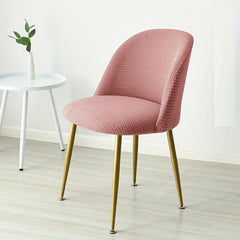 Polar Fleece Low Back Dining Chair Cover Elastic Stretch Protective Cover