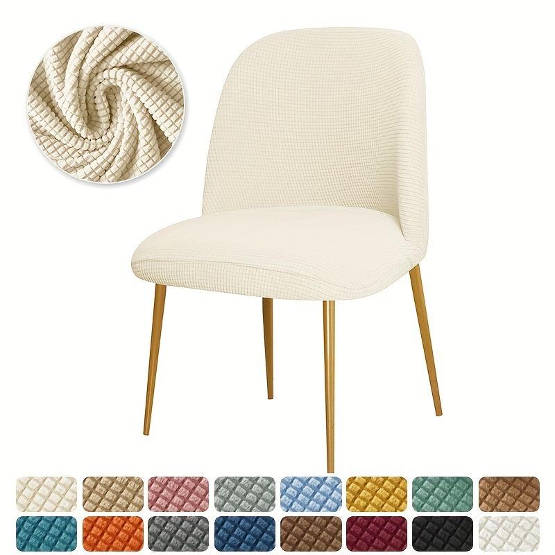 Polar Fleece Low Back Dining Chair Cover Elastic Stretch Protective Cover