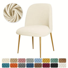 Polar Fleece Low Back Dining Chair Cover Elastic Stretch Protective Cover