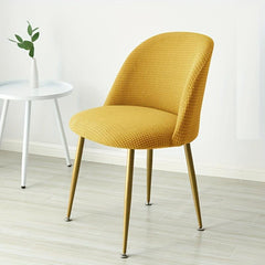 Polar Fleece Low Back Dining Chair Cover Elastic Stretch Protective Cover