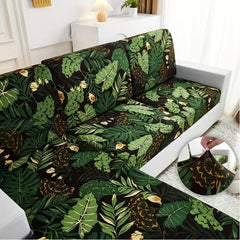 Greenery Leaf Printed Sofa Slipcover Stretch Furniture Protector
