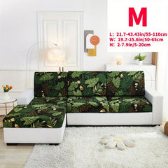 Greenery Leaf Printed Sofa Slipcover Stretch Furniture Protector