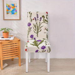 Flower Printed Elastic Dining Chair Covers - Protect Your Furniture with Style