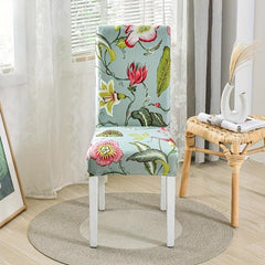 Flower Printed Elastic Dining Chair Covers - Protect Your Furniture with Style