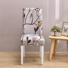 Flower Printed Elastic Dining Chair Covers - Protect Your Furniture with Style