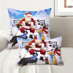 Christmas Santa Claus Pillowcase for Home Decoration