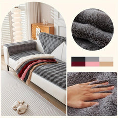 Rabbit Plush Sofa Slipcover Soft Comfortable Pet Friendly