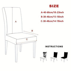 1pc Universal Dining Chair Cover Elastic Stool Set Cover Backrest Cushion