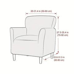 Polar Fleece Tub Chair Cover Spandex Armchair Slipcovers Elastic Sofa Covers