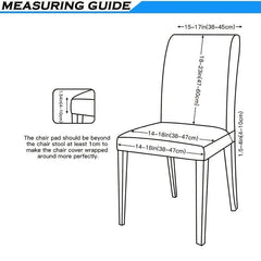 6pcs Stretchy Chair Covers Removable & Washable Seat Protector