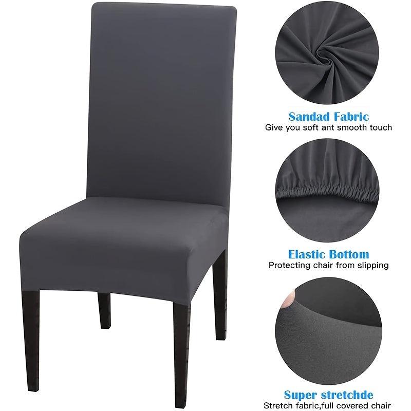 6pcs Stretchy Chair Covers Removable & Washable Seat Protector
