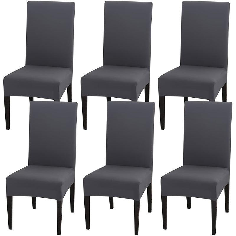 6pcs Stretchy Chair Covers Removable & Washable Seat Protector