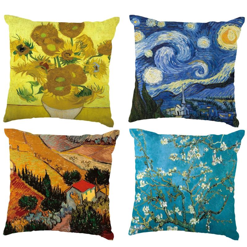 Vintage Retro Famous Painting Pillowcase