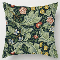 Floral Polyester Linen Pillow Covers for Home Decor