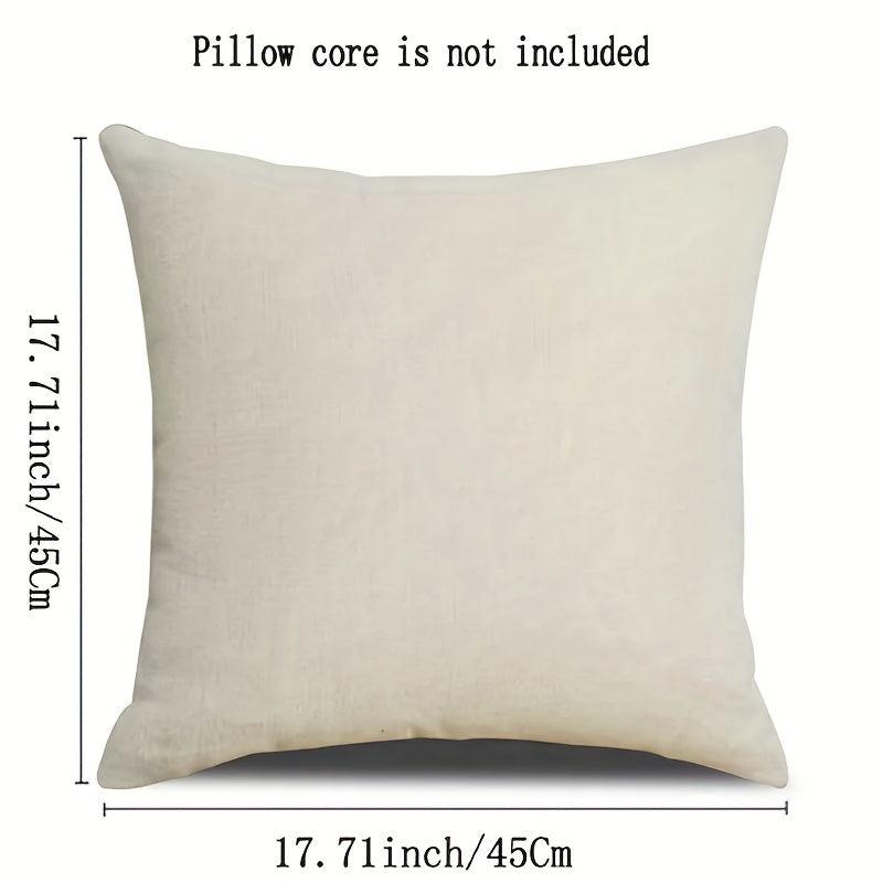 Floral Polyester Linen Pillow Covers for Home Decor