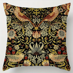 Floral Polyester Linen Pillow Covers for Home Decor