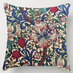 Floral Polyester Linen Pillow Covers for Home Decor