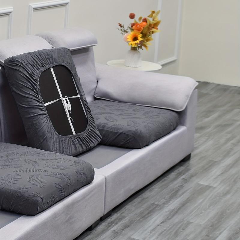 Waterproof Jacquard Leaf Pattern Sofa Slipcover with Cushion Cover
