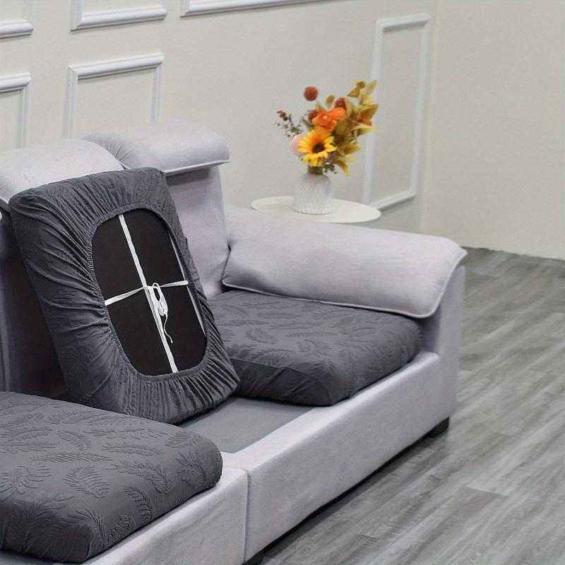 Waterproof Jacquard Leaf Pattern Sofa Slipcover with Cushion Cover