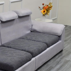 Waterproof Jacquard Leaf Pattern Sofa Slipcover with Cushion Cover