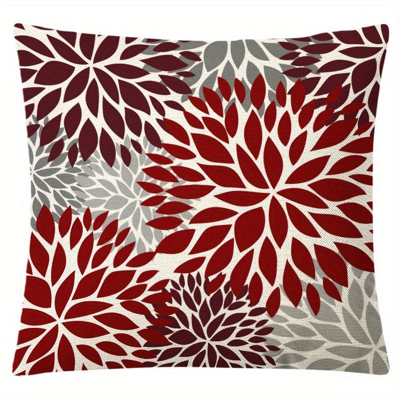 Daisy Flower Linen Cushion Cover Digital Printed Pillow Case