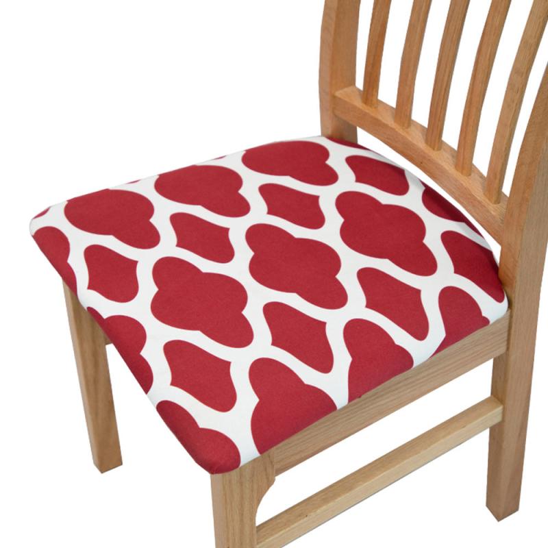 Stretchy Printed Chair Seat Covers - Removable & Washable Slipcover Protector