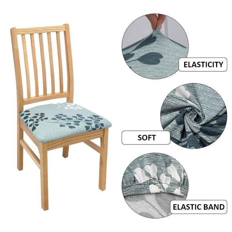 Stretchy Printed Chair Seat Covers - Removable & Washable Slipcover Protector