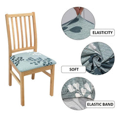Stretchy Printed Chair Seat Covers - Removable & Washable Slipcover Protector