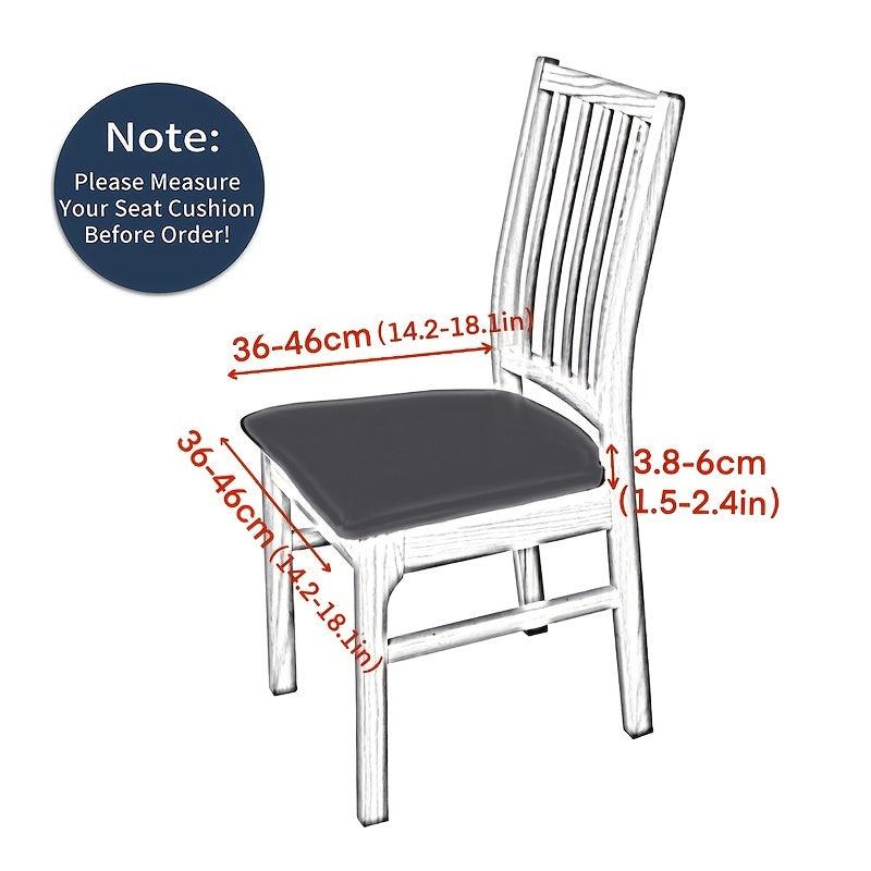 Stretchy Printed Chair Seat Covers - Removable & Washable Slipcover Protector