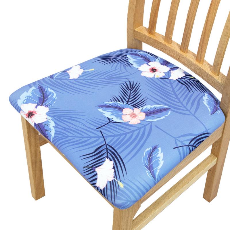 Stretchy Printed Chair Seat Covers - Removable & Washable Slipcover Protector
