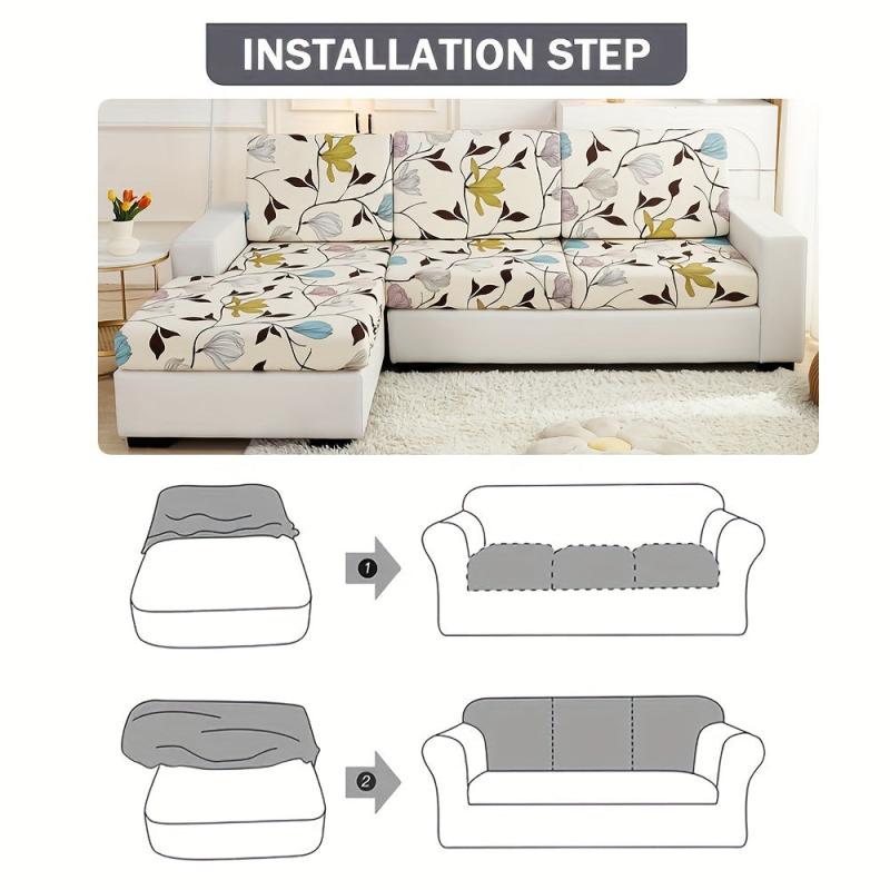 Flower Printed Sofa Slipcover Non Slip Furniture Protector