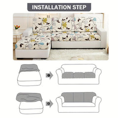 Flower Printed Sofa Slipcover Non Slip Furniture Protector